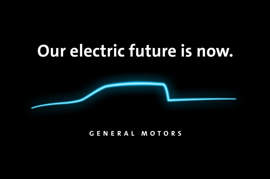 GM разрабатывает электрический пикап. Пока что концерн поделился лишь одним тизером - «Автоновости»