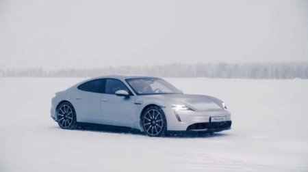 Porsche Taycan проверили в снегах Лапландии - «Автоновости»