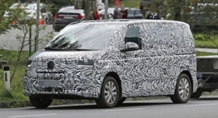 Volkswagen Transporter T7 попал на шпионское видео во время тестов - «Автоновости»