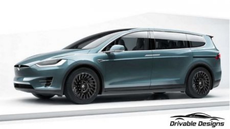 Дизайнеры представили Tesla Model X в виде минивэна - «Автоновости»
