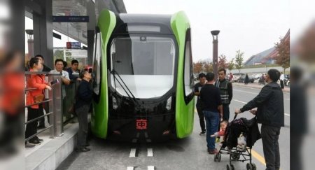 В Китае представили гибрид трамвая и автобуса - «Автоновости»