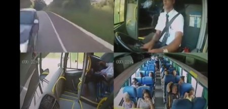 Мгновенная реакция водителя спасла автобус от лобовой аварии - «Автоновости»