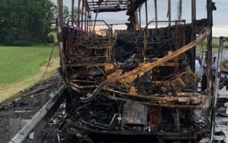 В России сгорел автобус из Донецка, есть пострадавшие - «ДТП»