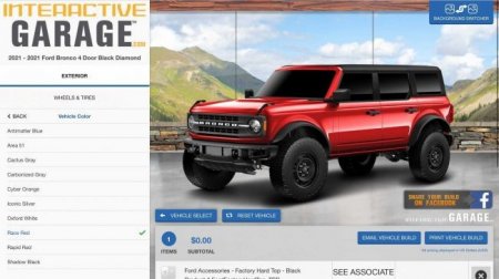 Появился неофициальный конфигуратор Ford Bronco - «Автоновости»