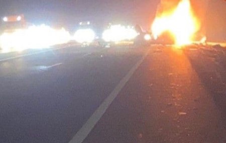 На Одесской трассе столкнулись два автомобиля и загорелись, двое погибших - «ДТП»