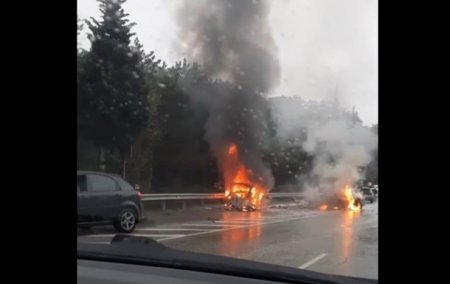 В Крыму после лобового столкновения загорелись два авто, есть жертва - «ДТП»